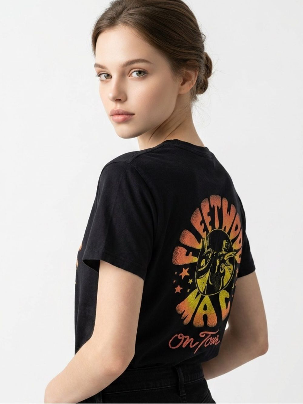 FLEETWOOD MAC | Black Short Sleeve On Tour T-Shirt Unisex Size Large